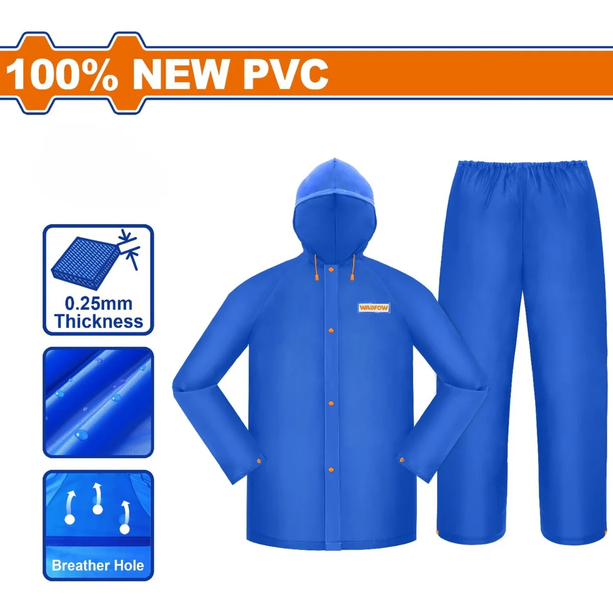 Trajes De Lluvia Pantalón Y Gabardina. 100%PVC. Espesor 0.25Mm. Impermeable.
