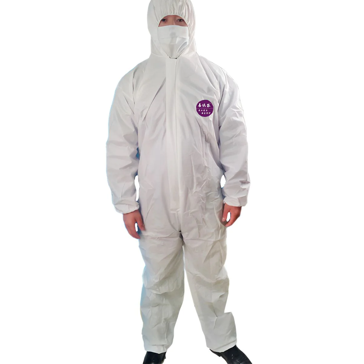 Overol Traje De Protección Completa De Cuerpo (1 PIEZA). Color Blanco Desechable Con Capucha.