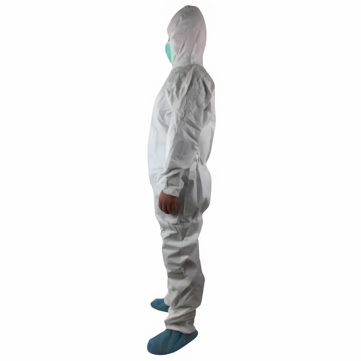 Overol Traje De Protección Completa De Cuerpo (1 PIEZA). Color Blanco Desechable Con Capucha. - Image 2