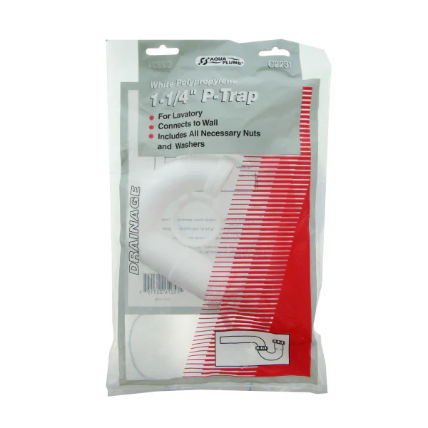 Trampa En P De 1-1/4" Para Tuberías De Drenaje Lavamanos - Image 2