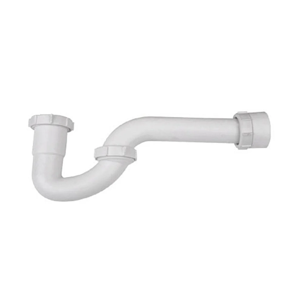Trampa PVC Sifón Drenaje A Pared  1 1/2". Con Adapter A 1/4" NESSATI