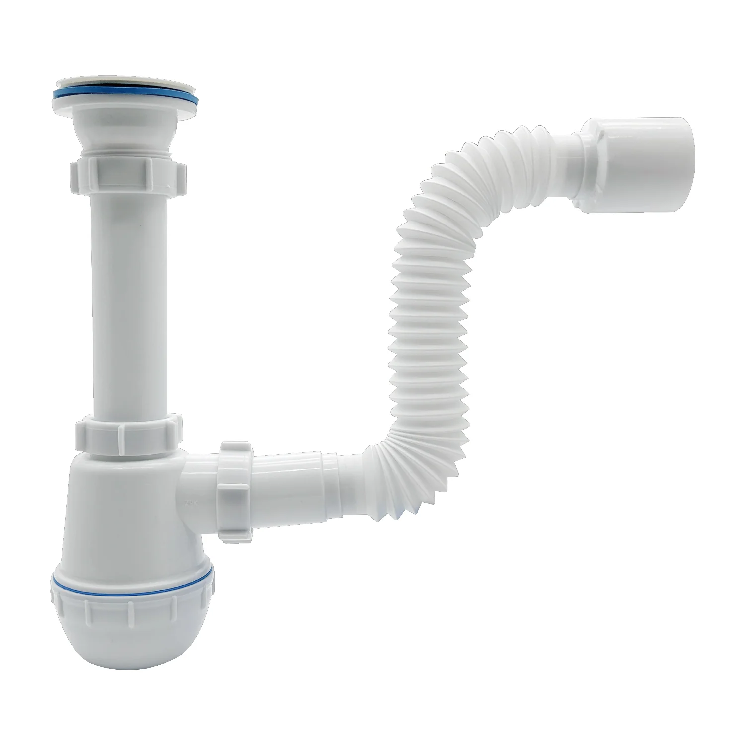 Trampa Sifón Flexible De Fregador 1 1/2". Tubo Expandible 42Cm. Drenaje Ajustable. - Image 2