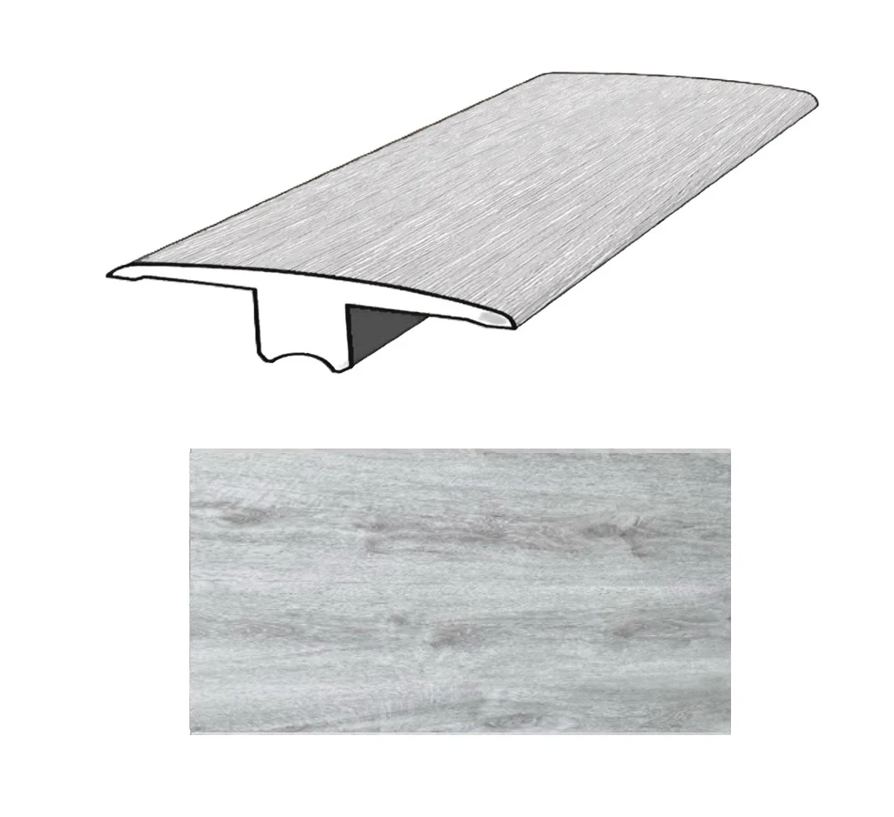 Transición Tipo T Para Piso SPC DE163 Madera Silver Grey Oak 2400 Mm