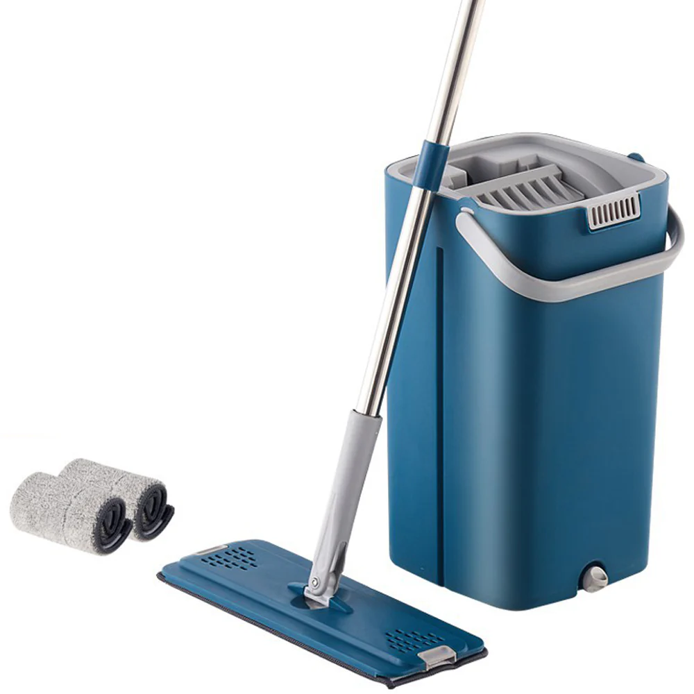 Trapeador Mop Plano De Microfibra Con Cubo Exprimidor. - Image 6