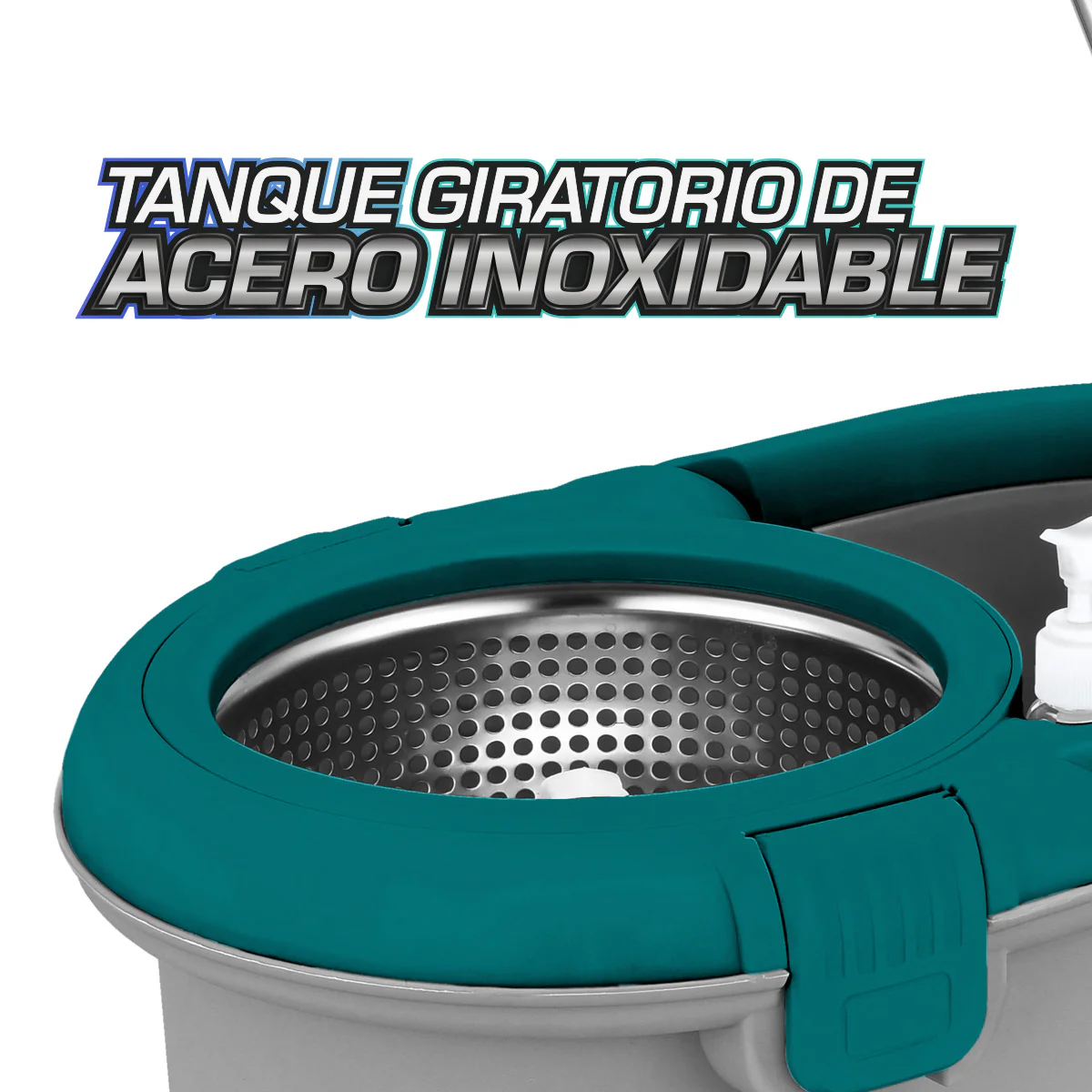 Trapeador Spin And Mop Giratorio Con Tina De 5 Lts - Image 2