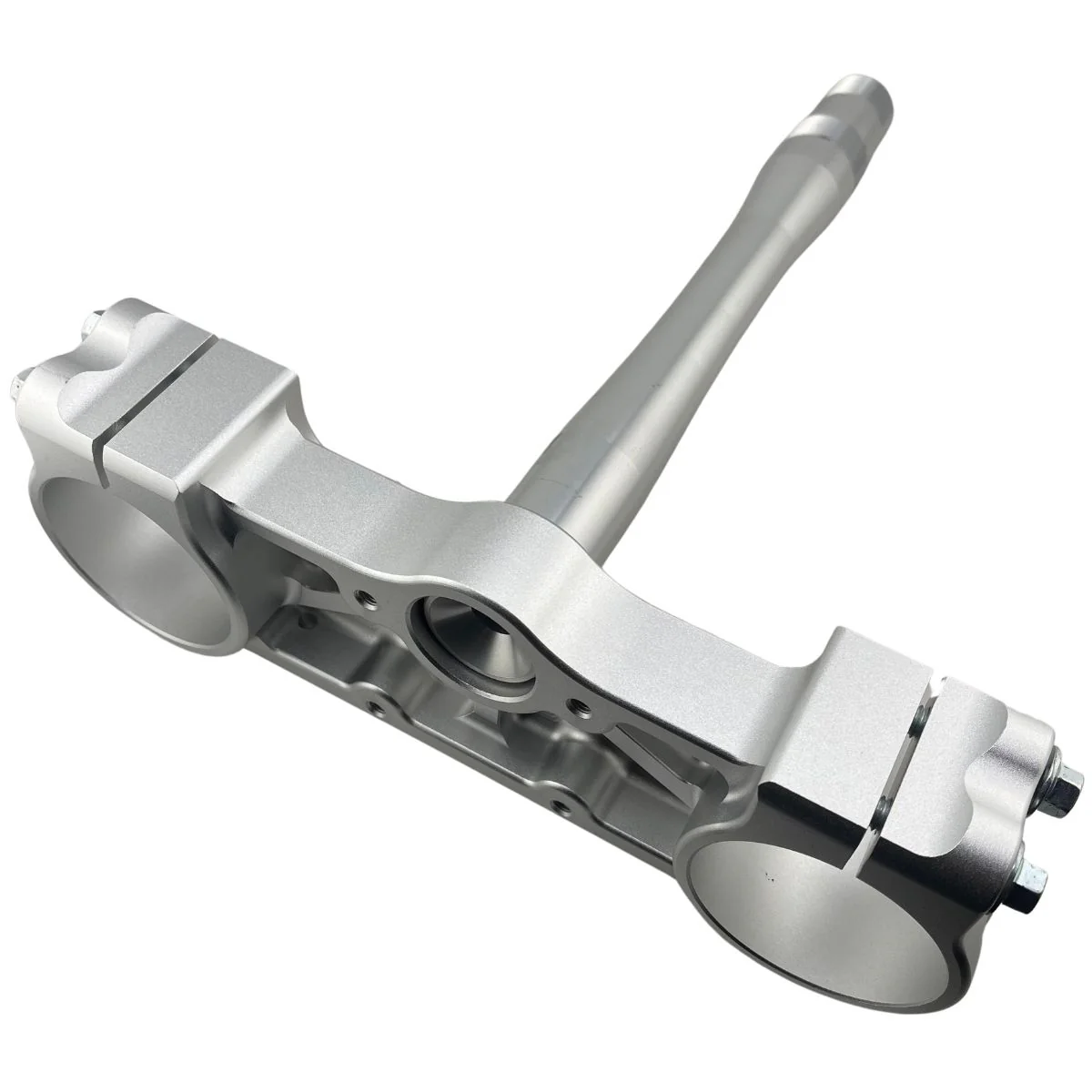 TRIPLE CLAMP DOWN , CNC SILVER