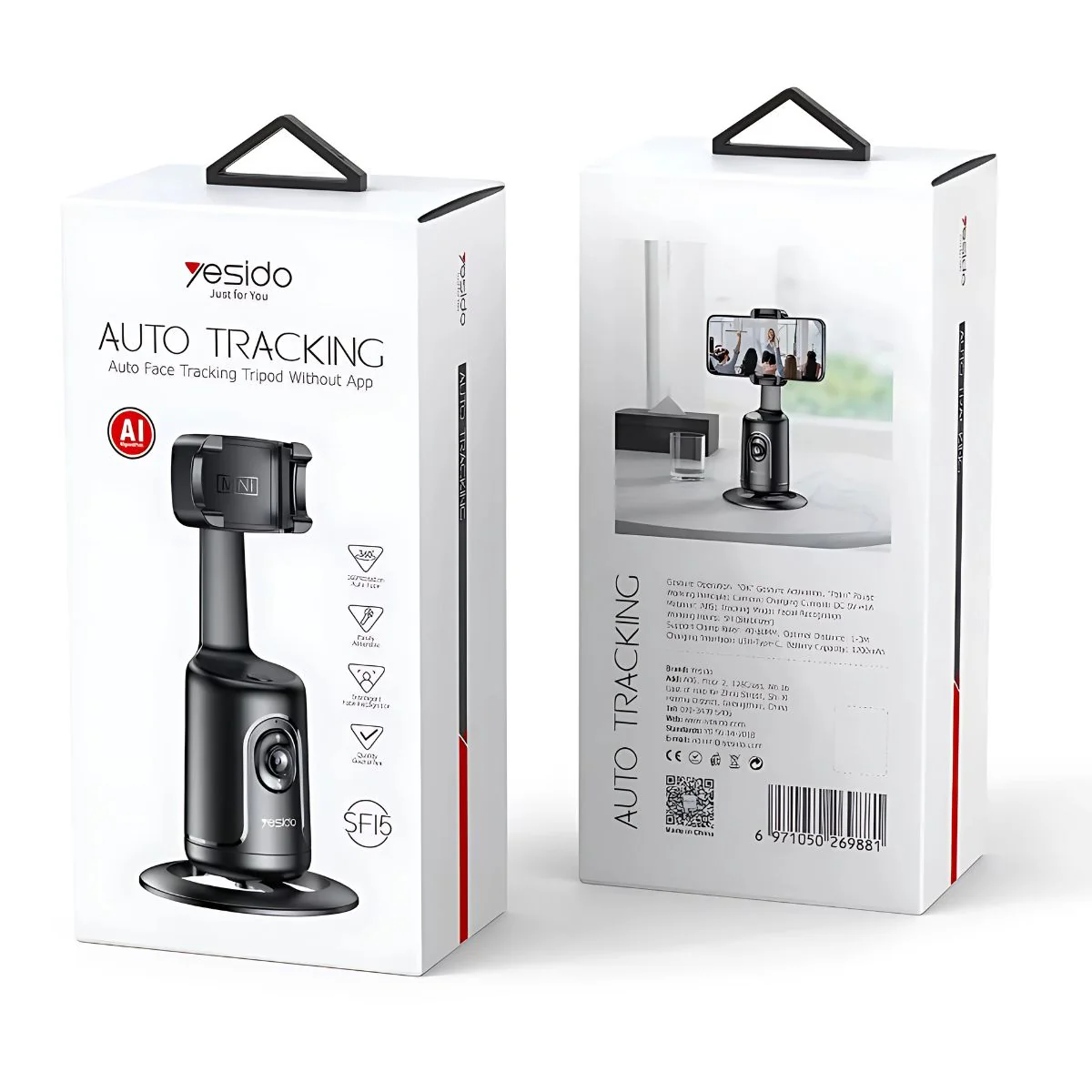 Trípode Inteligente Con Seguimiento Facial 360°. Auto Rotación Y Control Por Gestos. Ideal Para Vlogs O Videollamadas. Para Celular - Image 6