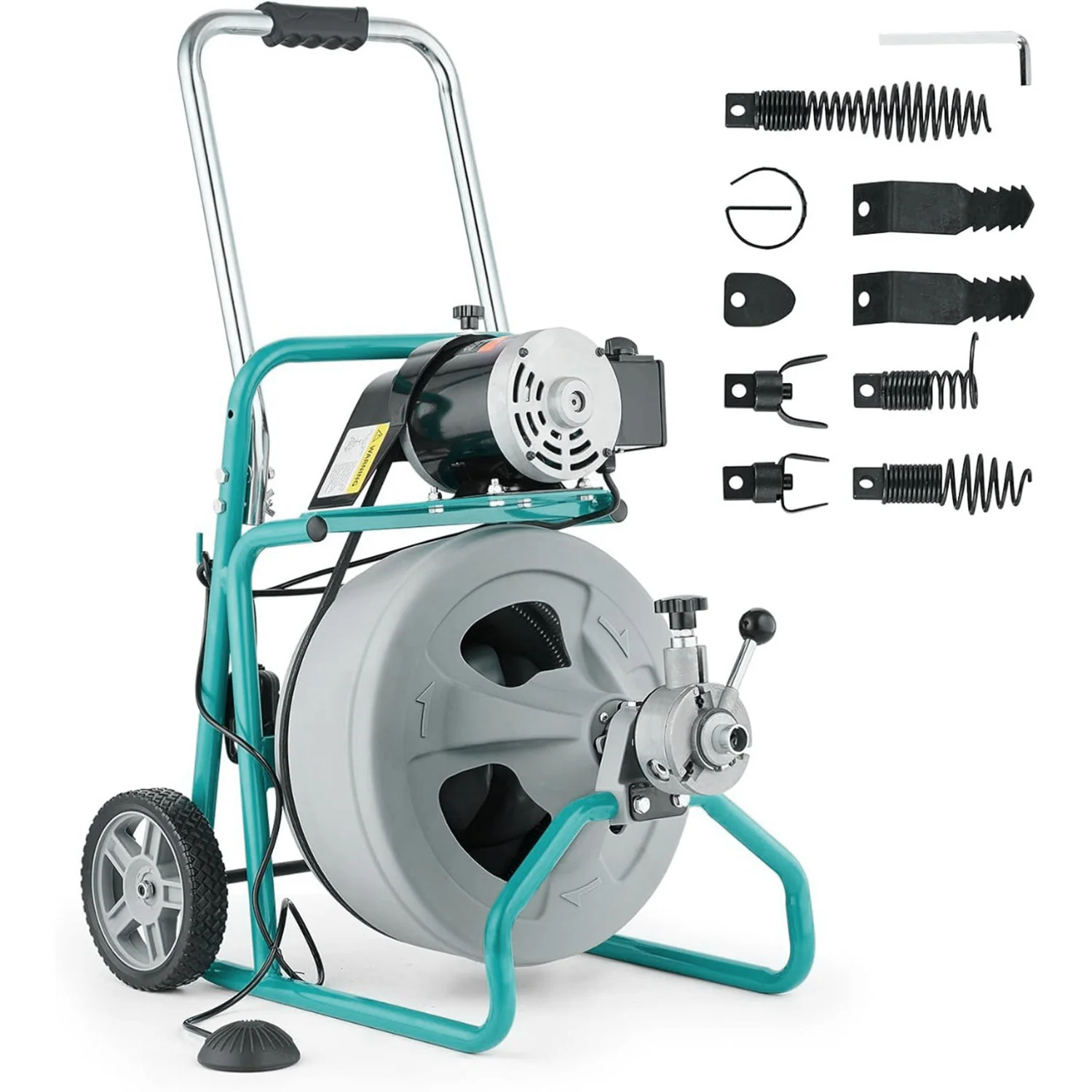 Trompo Electrico Destapa Cañerias Destapador De Drenaje (100Pies-1/2") 12.7Mmx30m 110V/60Hz - Image 3