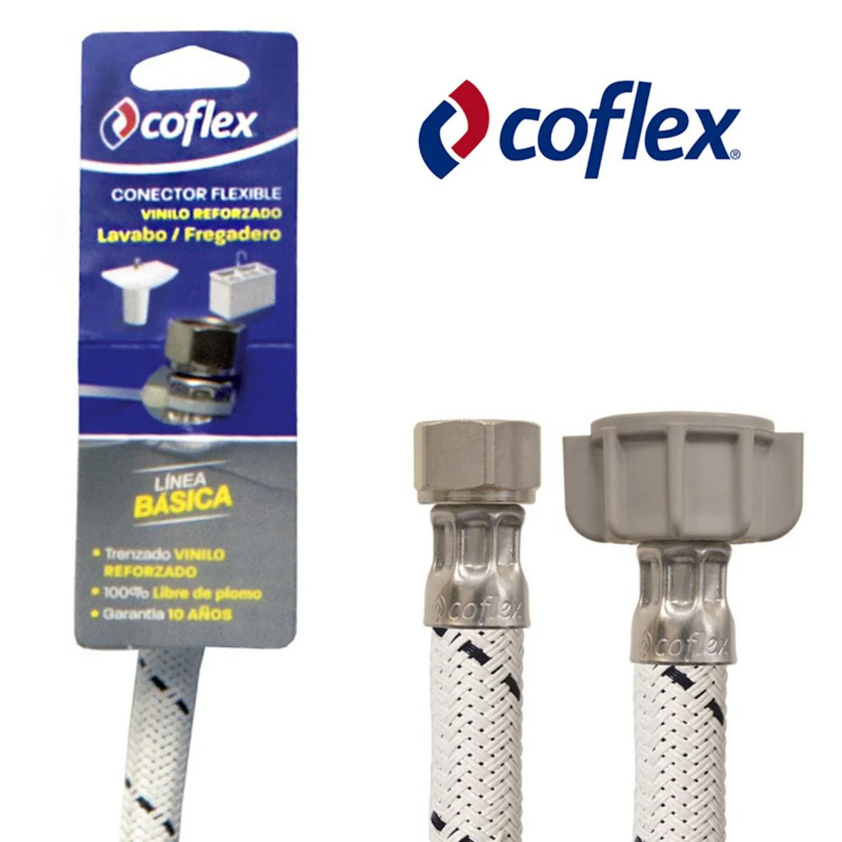 Tubo Abasto COFLEX Freg/Lav  3/8"Compx1/2"A.M  Plastico 16"