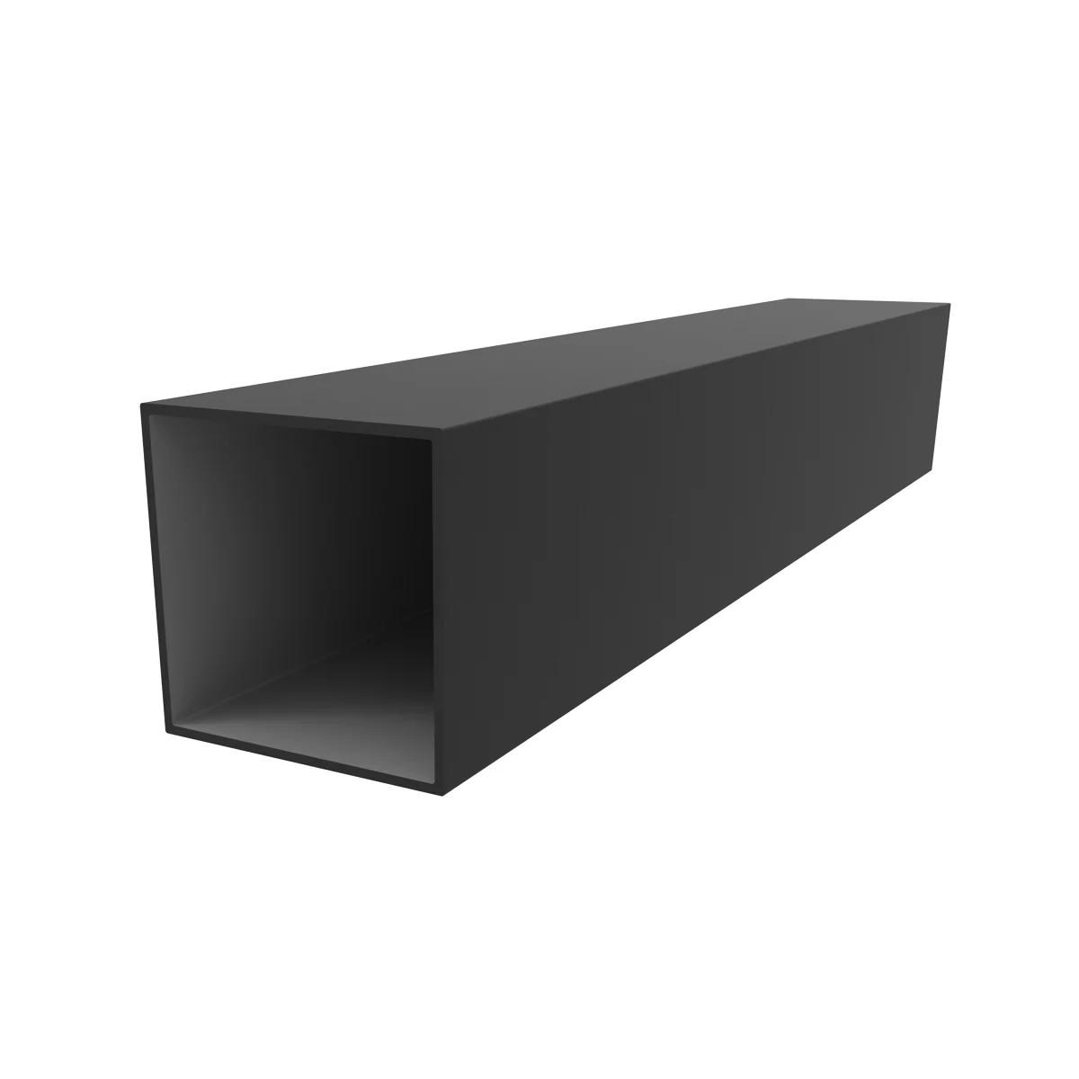 Tubo Cuadrado 4" X 4" Espesor 1.8Mm. Largo 5.85 M. Acabado Anodizado Negro 15 Micrones