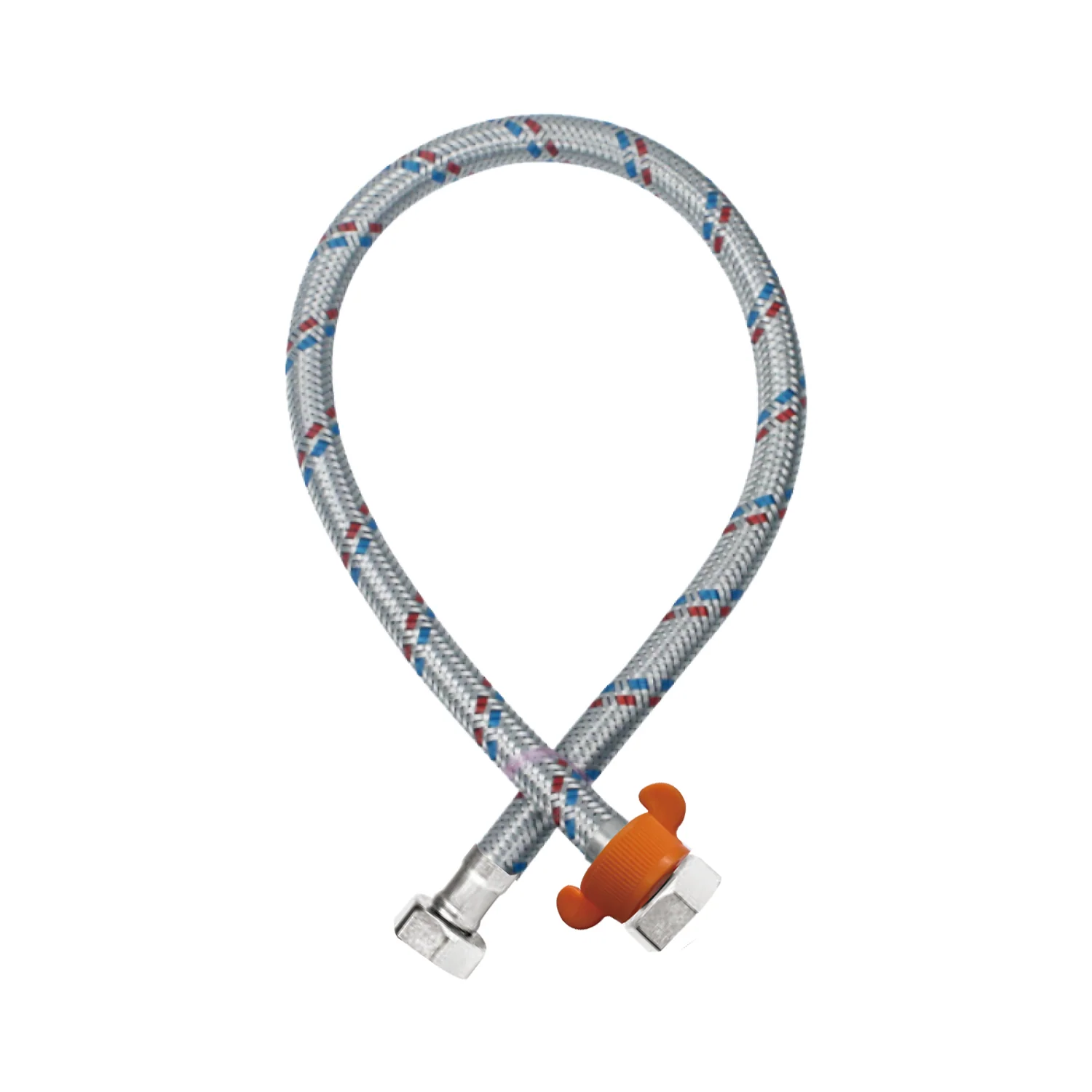 Tubo De Abasto Manguera Flexible 35Cm. Aluminio Trenzado Con Tuercas Metálicas H1/2'' X H7/8''. - Image 2