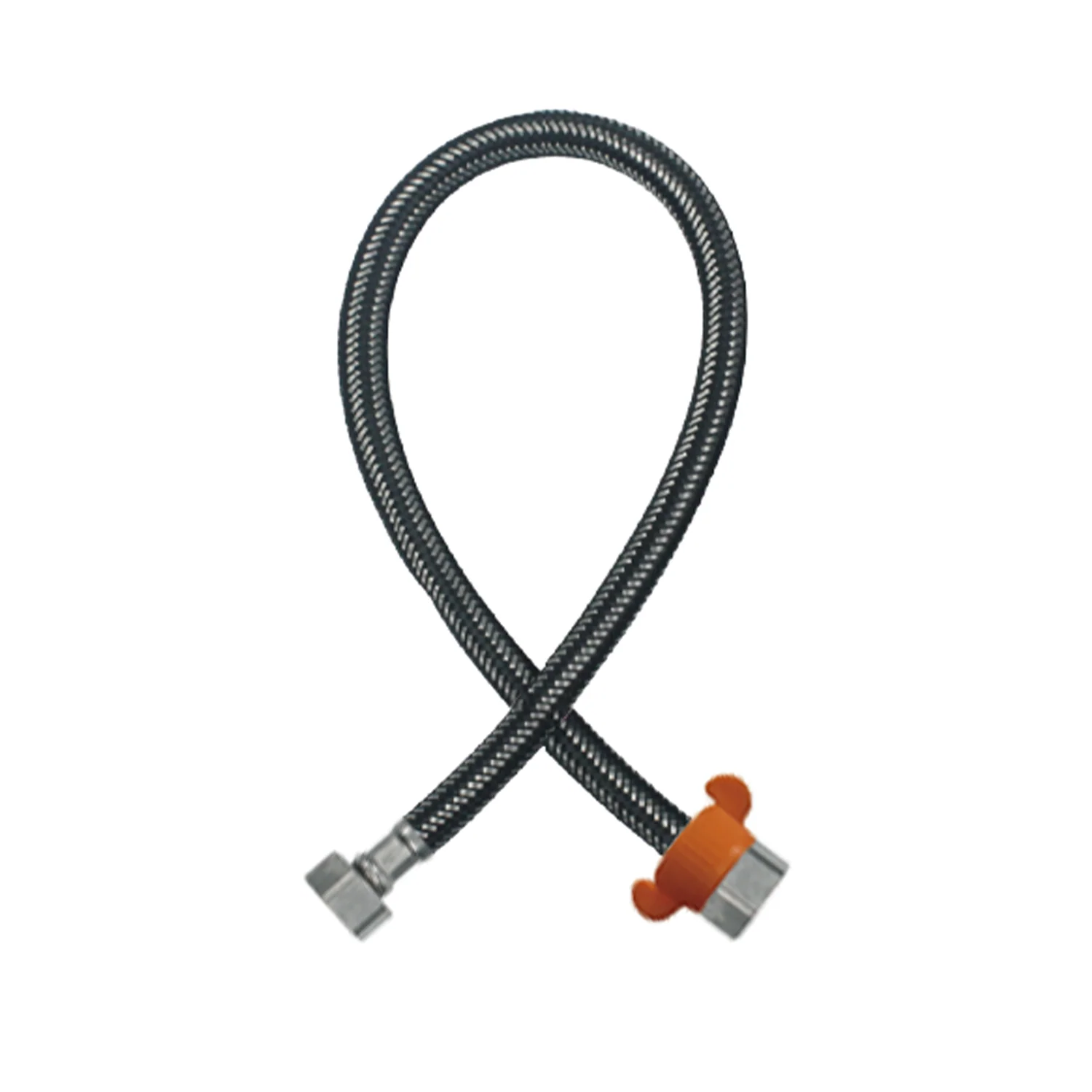 Tubo De Abasto Manguera Flexible 60Cm. Acero Inoxidable Trenzado Con Tuercas Metálicas H1/2'' X H7/8''. - Image 2