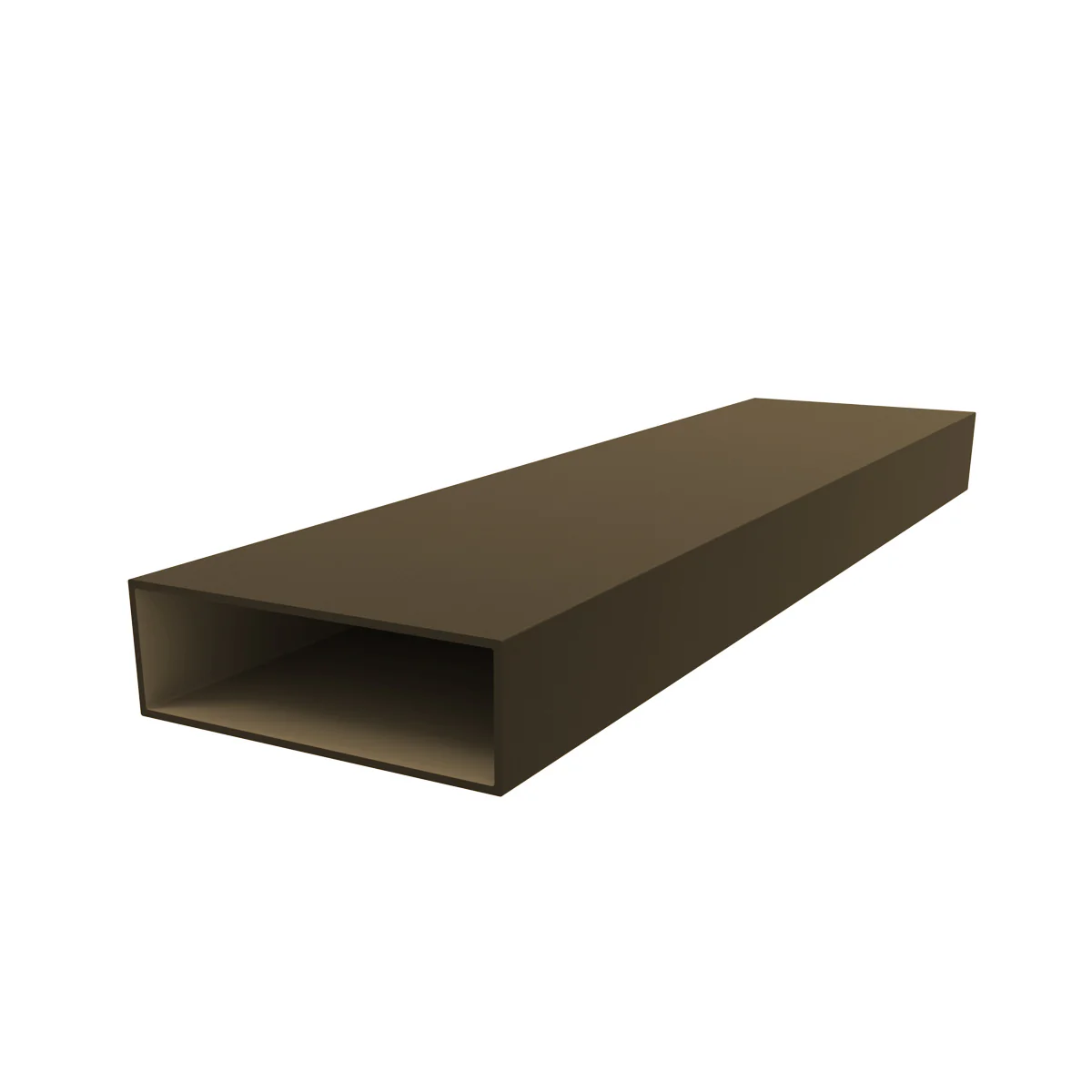 Tubo Rectangular 6" X 2" Espesor 3.0 Mm. Largo 5.85 Mts. Acabado Anodizado Bronce 15 Micron