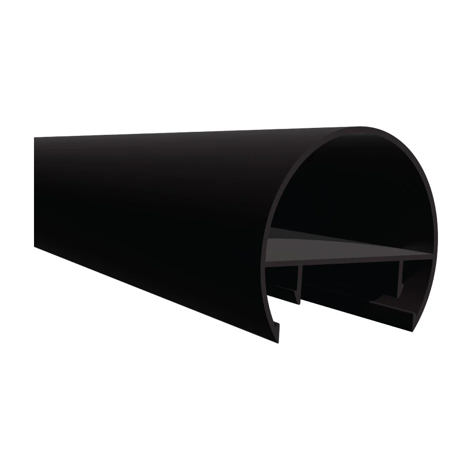 Tubo Redondo Pasamanos Aluminio De Clipar Diametro 60Mm Largo 5.85M Anodizado Negro