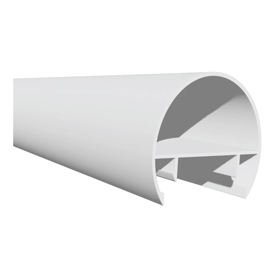 Tubo Redondo Pasamanos Aluminio De Clipar Diametro 60Mm Largo 5.85M Lacado Blanco