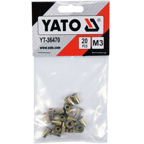Tuercas Remachables De Acero Con Borde Avellanado (20 Piezas) - Image 2
