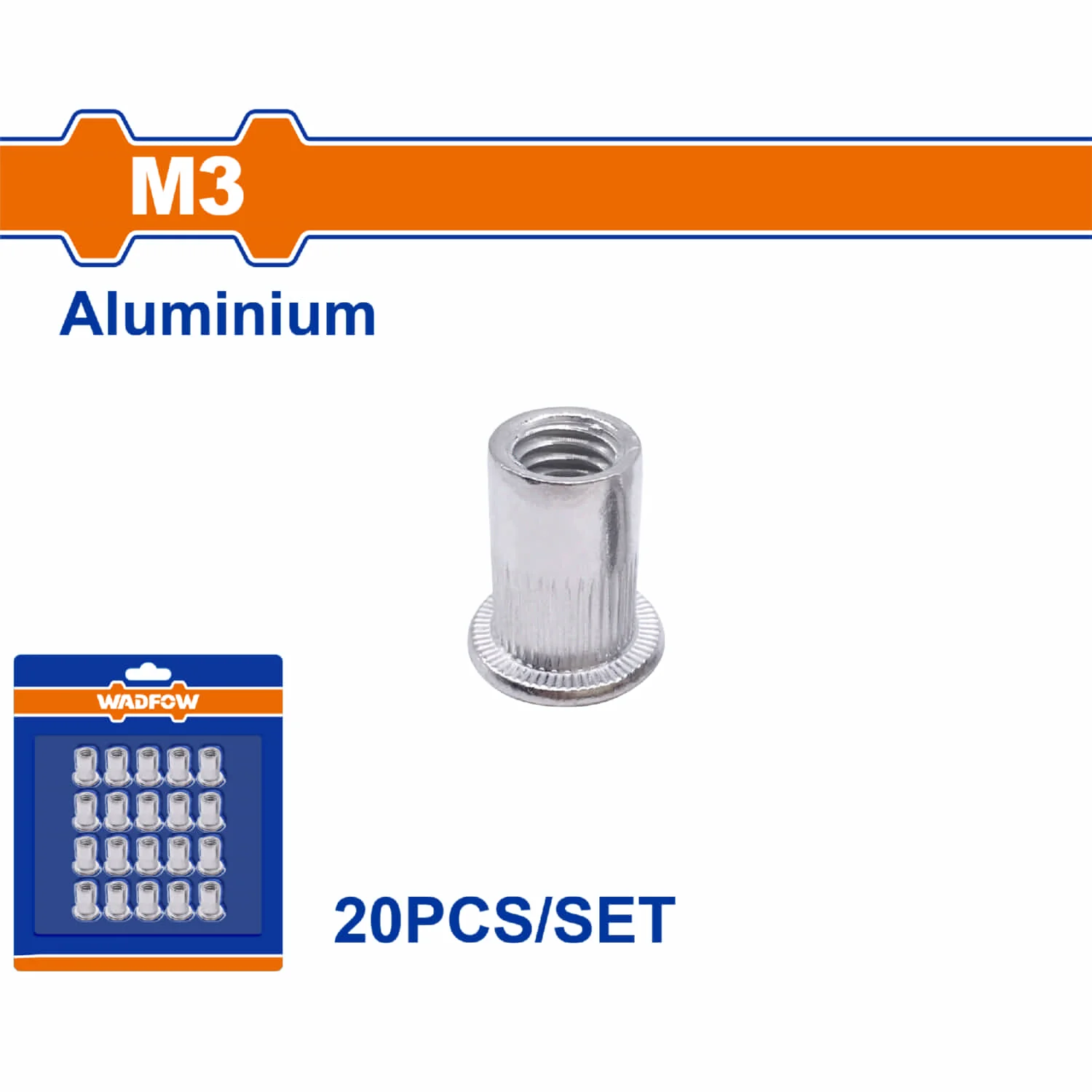 Tuercas Remachables De Aluminio Anodizado (Set De 20 Piezas) - Image 2