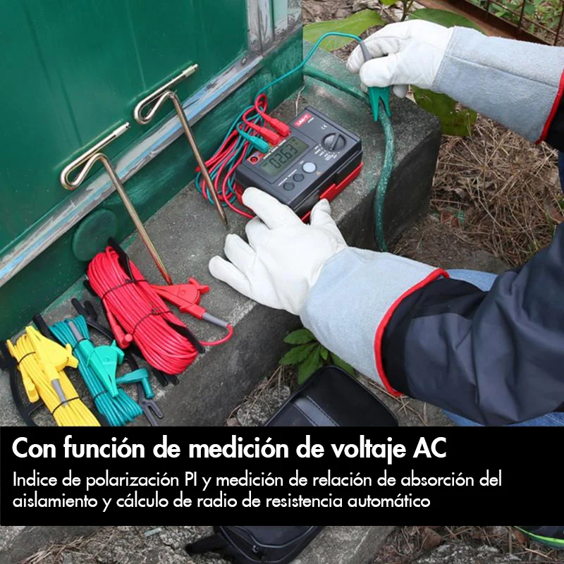 UNI-T Megohmetro Digital (Medidor De Aislamiento) Medidor De Resistencia De Aislamiento Y Voltage AC - Image 5