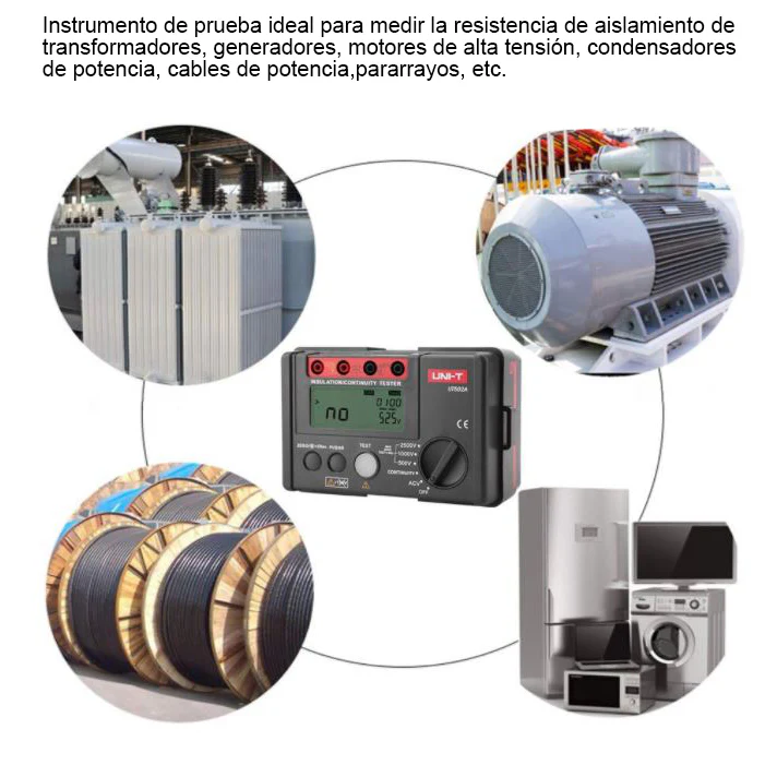 UNI-T Megohmetro Digital (Medidor De Aislamiento) Medidor De Resistencia De Aislamiento Y Voltage AC - Image 6