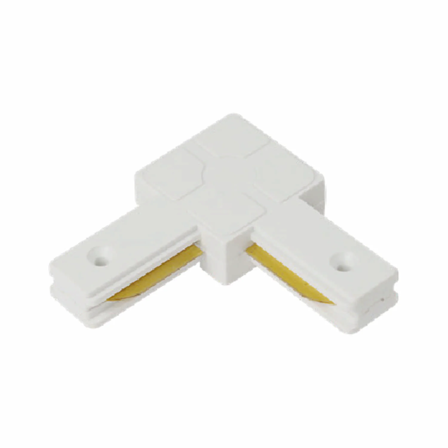 Unión En Forma De 'L' Para Riel Blanco Para Lamparas LED Iluminación.
