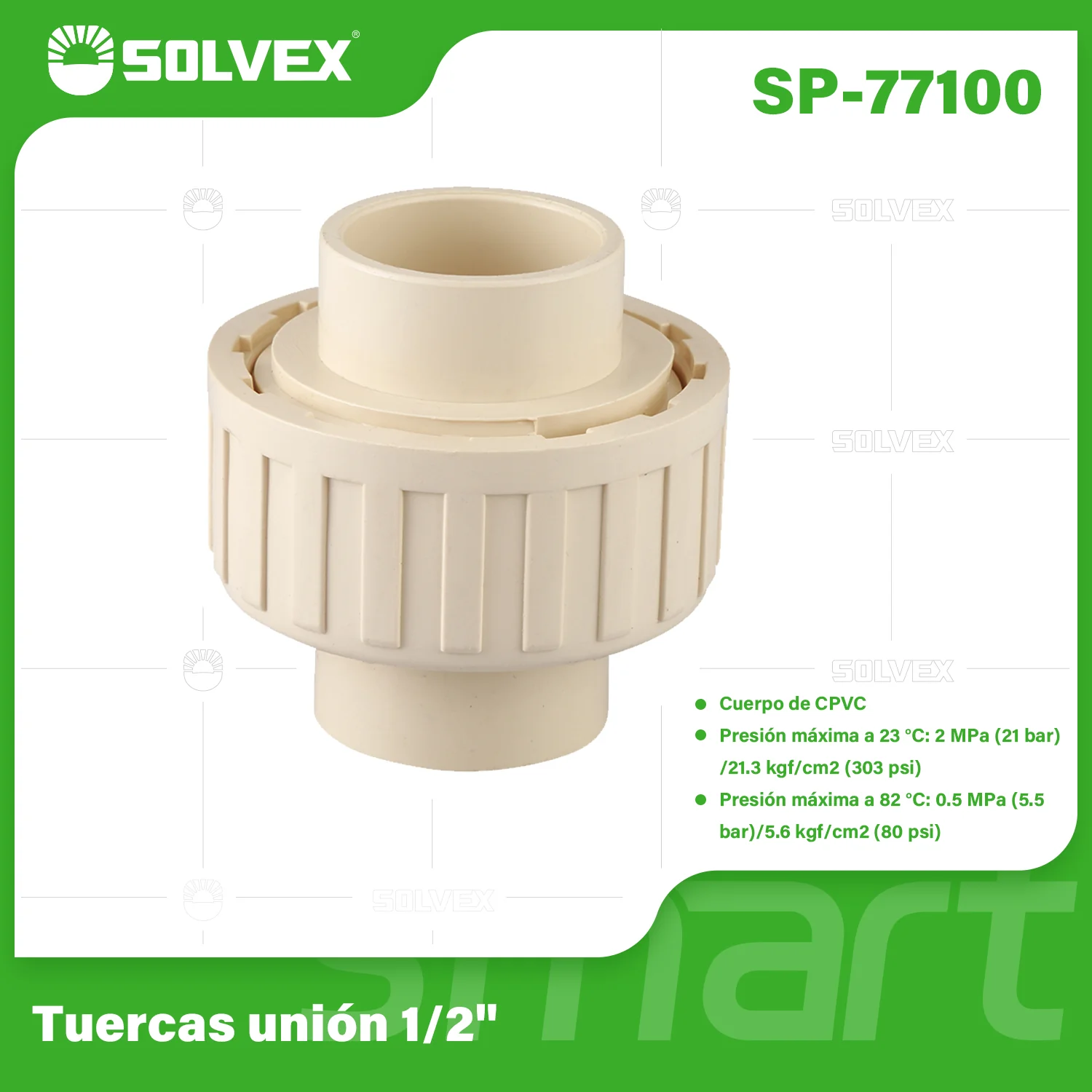 Unión Universal CPVC. Conectores Desmontables Para Agua Caliente Y Fría. Couplings. - Image 2