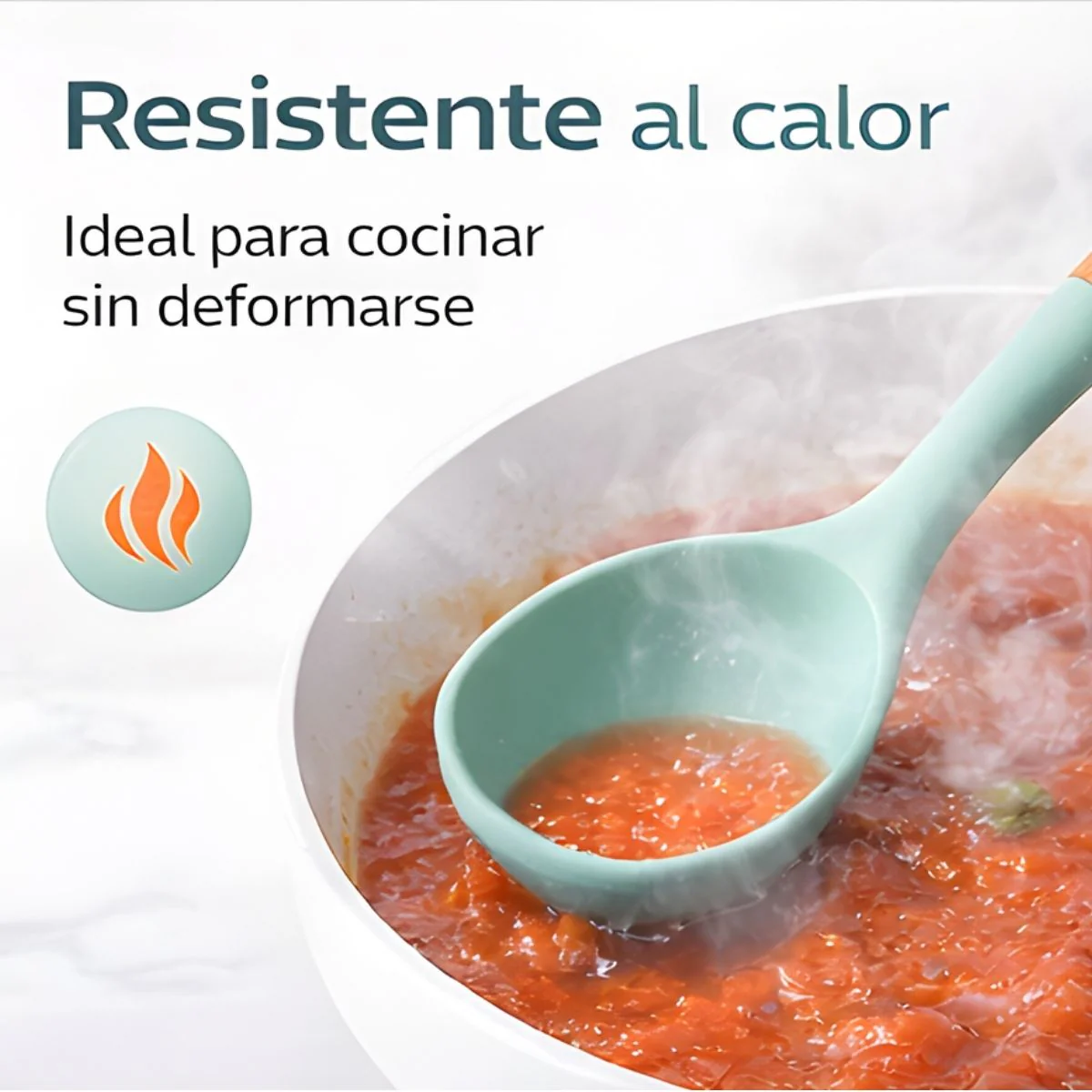 Utensilios De Cocina De Silicona Antiadherente De 12 Piezas Verde Claro Con Mangos De Madera. Juego De Cucharones Y Tenaza Resistente Al Calor De Grado Alimenticio. - Image 3