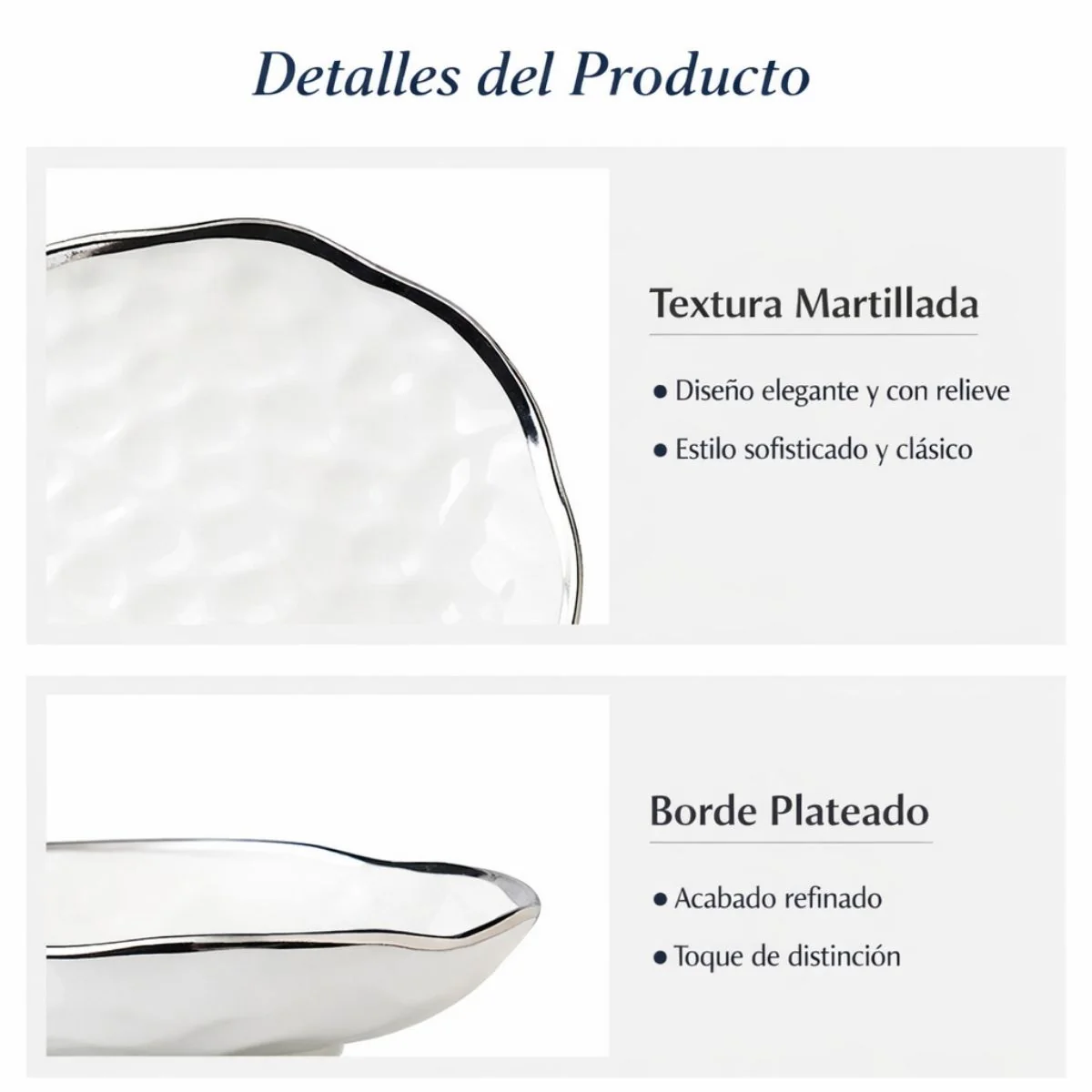 Vajilla 16 Piezas Para 4 Personas De Cerámica Blanca Con Borde Plateado Estilo Europeo, Esmalte Liso, Apta Para Café, Té Y Restaurante - Image 4