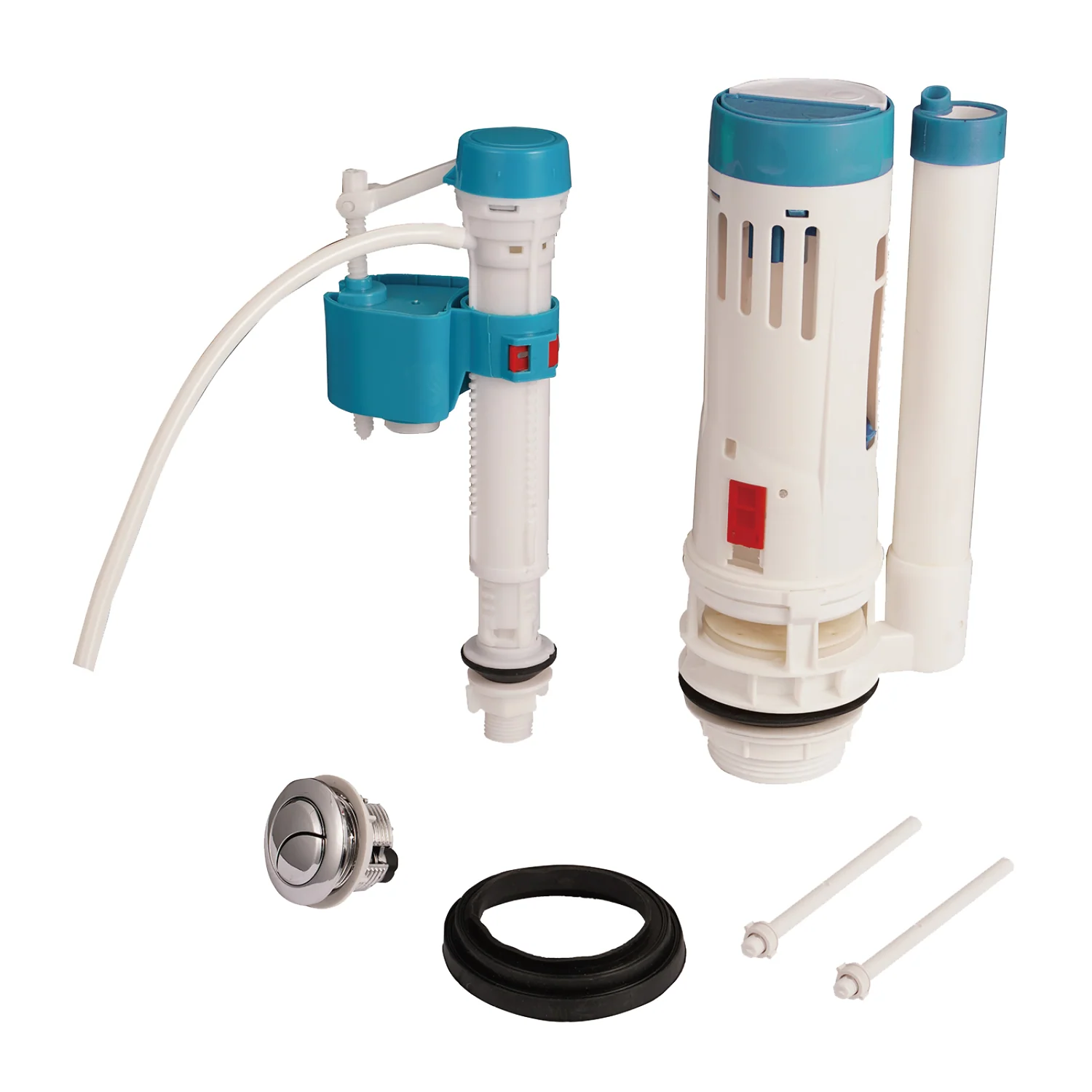 Válvula De Llenado Y Descarga Doble Para Inodoro 2". Kit De Repuesto Sanitario Con Botón Y Accesorios. - Image 2