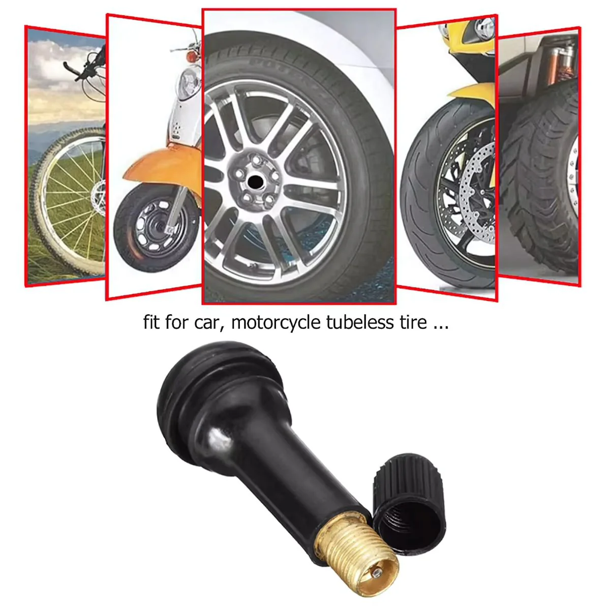 Válvula Para Neumáticos Gusanillo TR414 De Caucho. Universal Para Llantas De Autos Y Camionetas. - Image 3