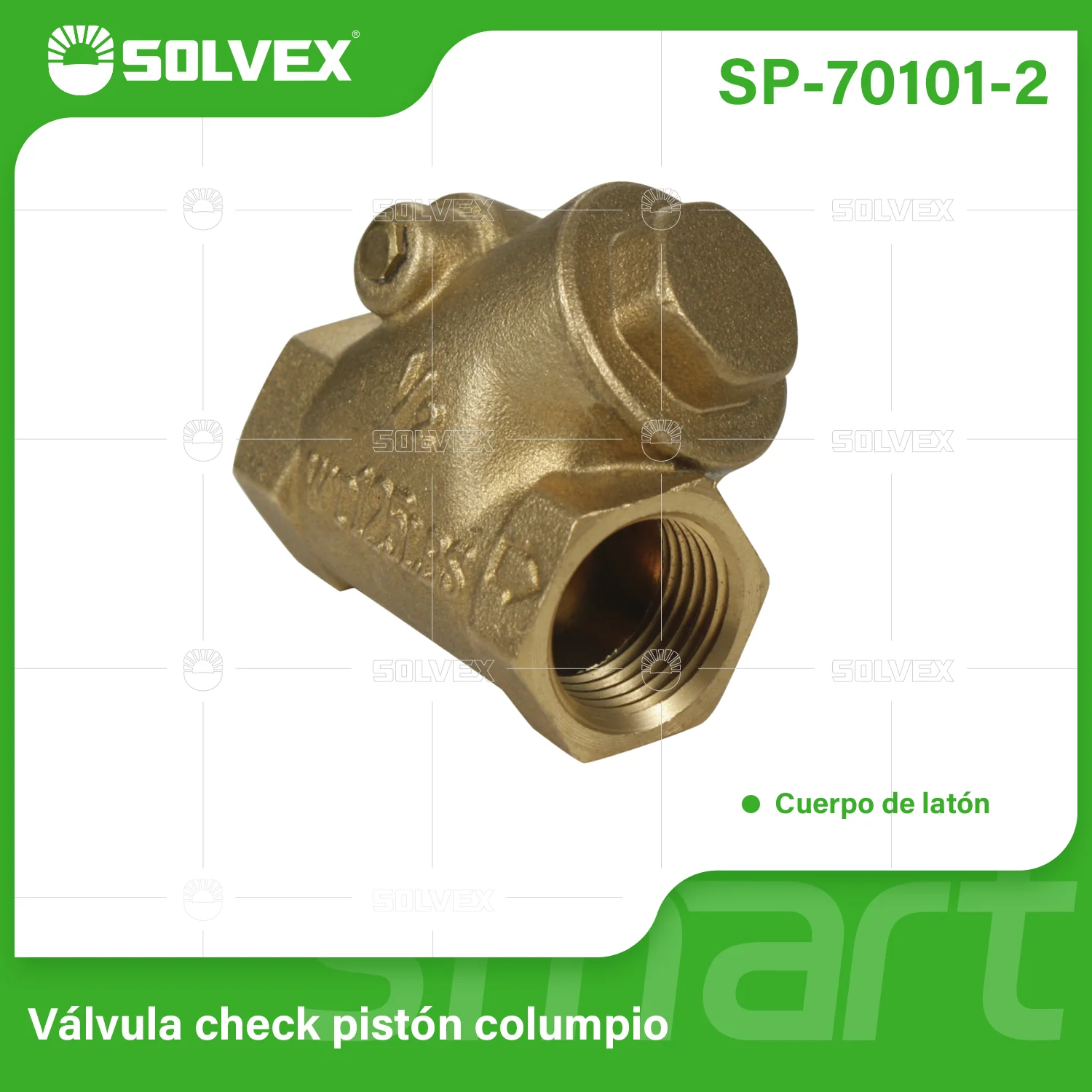 Válvulas Check Tipo Y De Columpio. Cuerpo De Latón 200 PSI. - Image 3