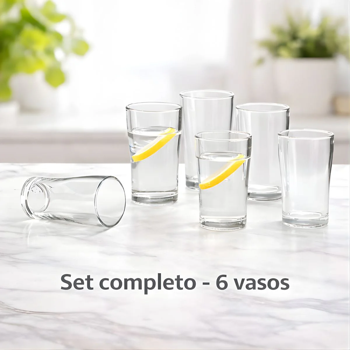 Vasos De Vidrio. Set De 6 Unidades Con Capacidad De 300Ml. - Image 2