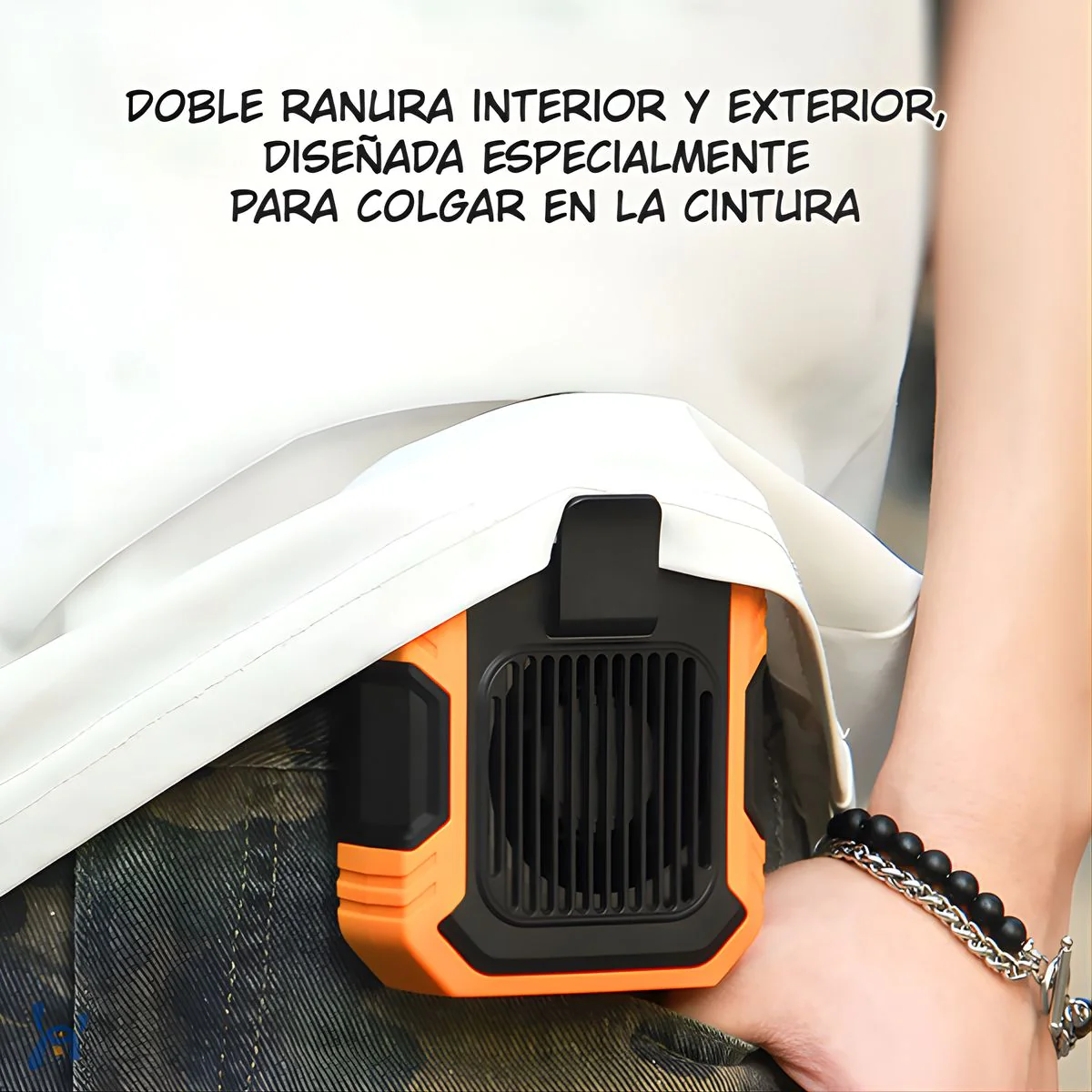 Ventilador Portátil Recargable Con Clip. Mini Abanico De Cintura USB De 3 Velocidades. - Image 3