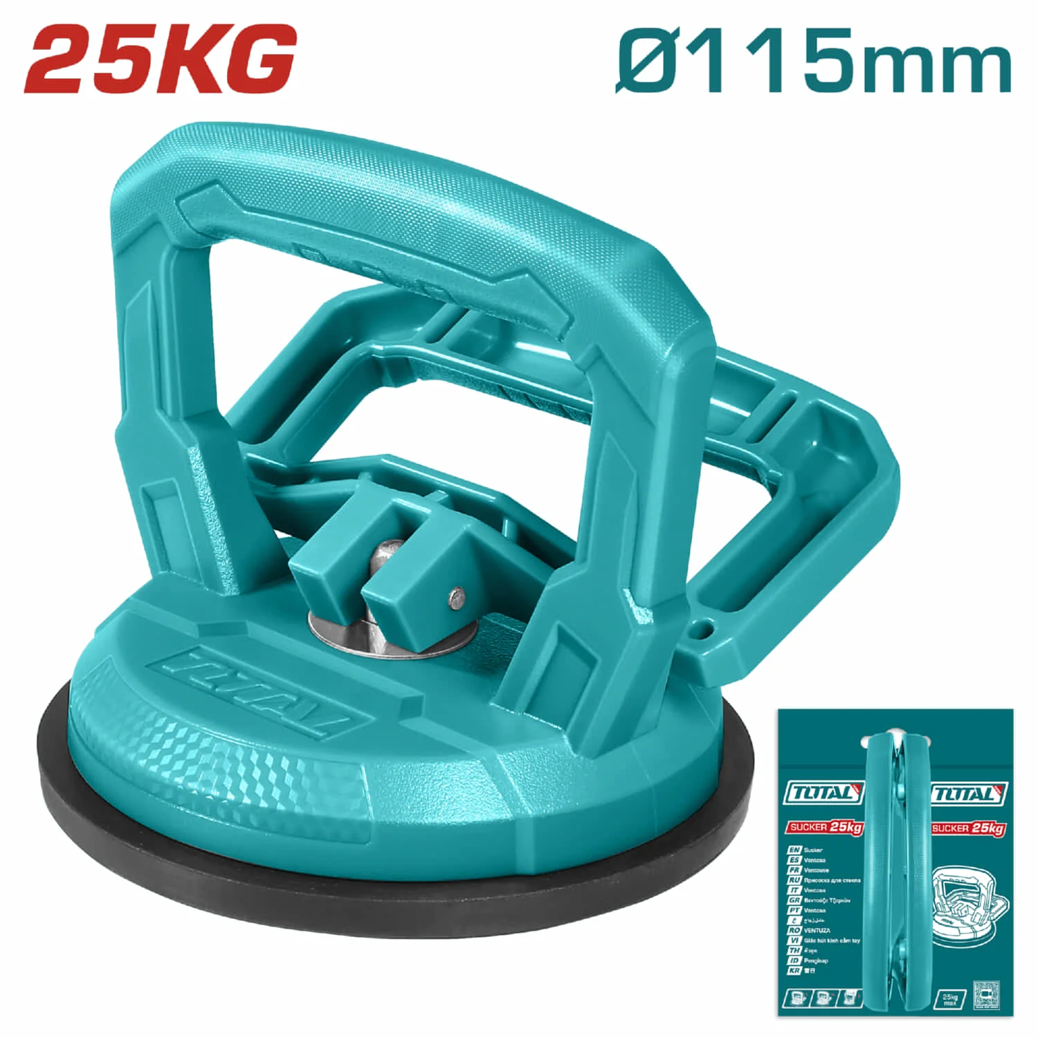 Ventosa, Mango De ABS, Soporta 25KG De Peso, Diámetro De Succión 115M.