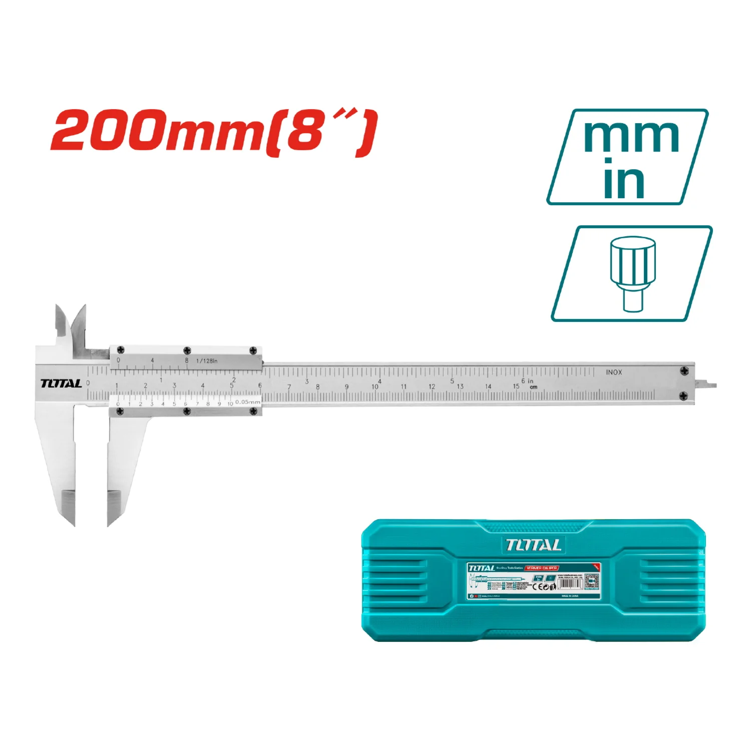 Vernier Calibrador Rango 0-200 Mm. Lee Cada 0.05 Mm. - Image 2